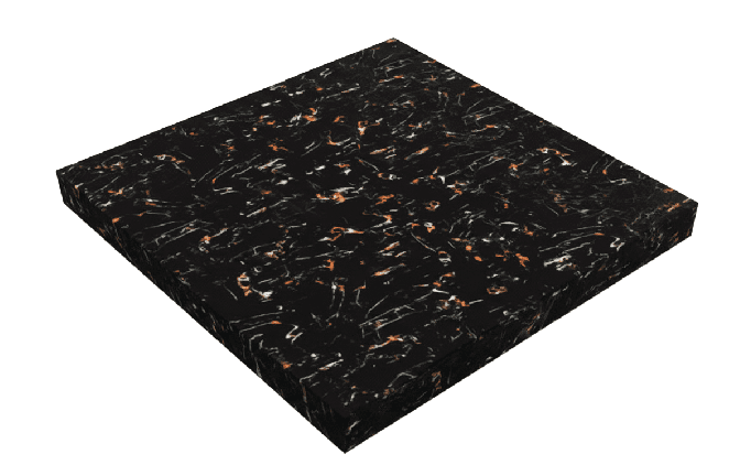 Placa tipo Mármol Negro (122 X 244 x 3mm)