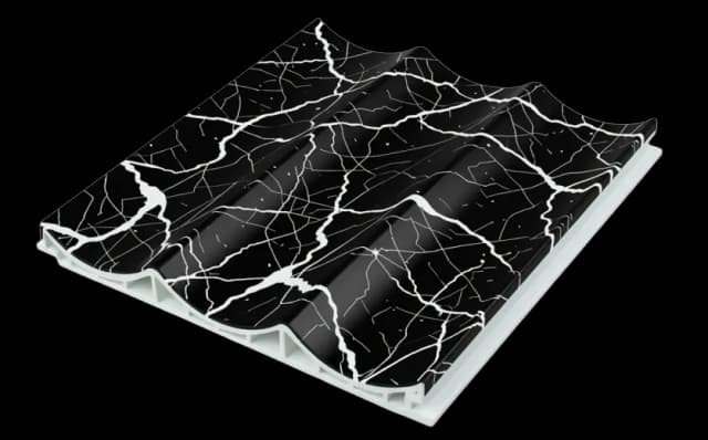 Lambrín Interior Wavy Mármol Negro Marquina 3-110 (22 x 295)