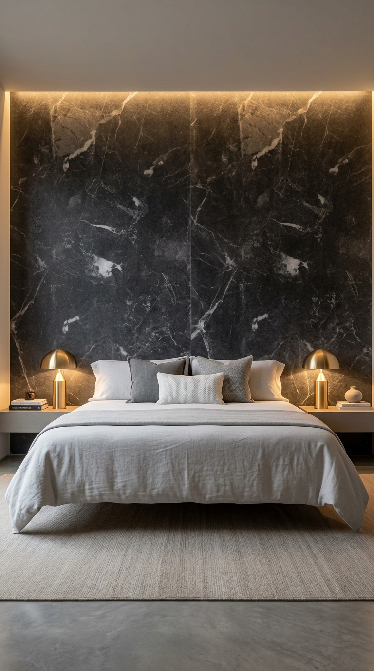Placa decorativa SPC Black Marquina HC8877-1 (120 X 244 x 3mm)