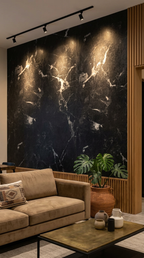 Placa decorativa SPC Black Marquina HC8877-1 (120 X 244 x 3mm)