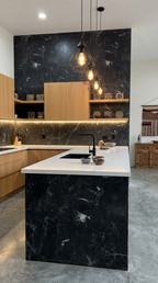 Placa decorativa SPC Black Marquina HC8877-1 (120 X 244 x 3mm)