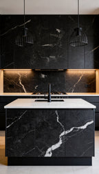 Placa decorativa SPC Black Marquina HC8877-1 (120 X 244 x 3mm)
