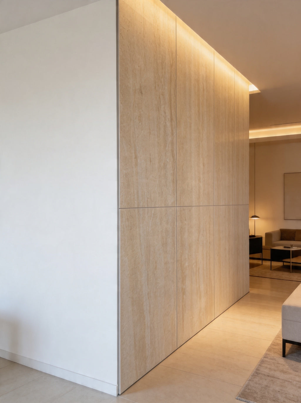Placa decorativa SPC Travertino HC8213 (120 X 244 x 3mm)