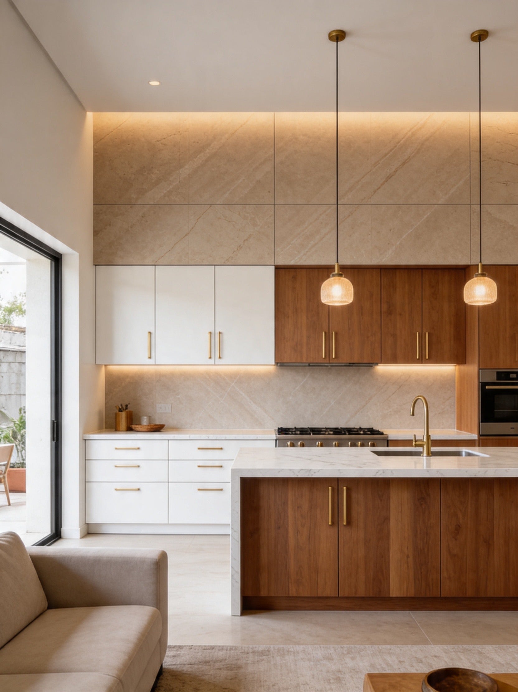 Placa decorativa SPC CALIZA IMPERIAL 8055 (120 X 244 x 3mm)