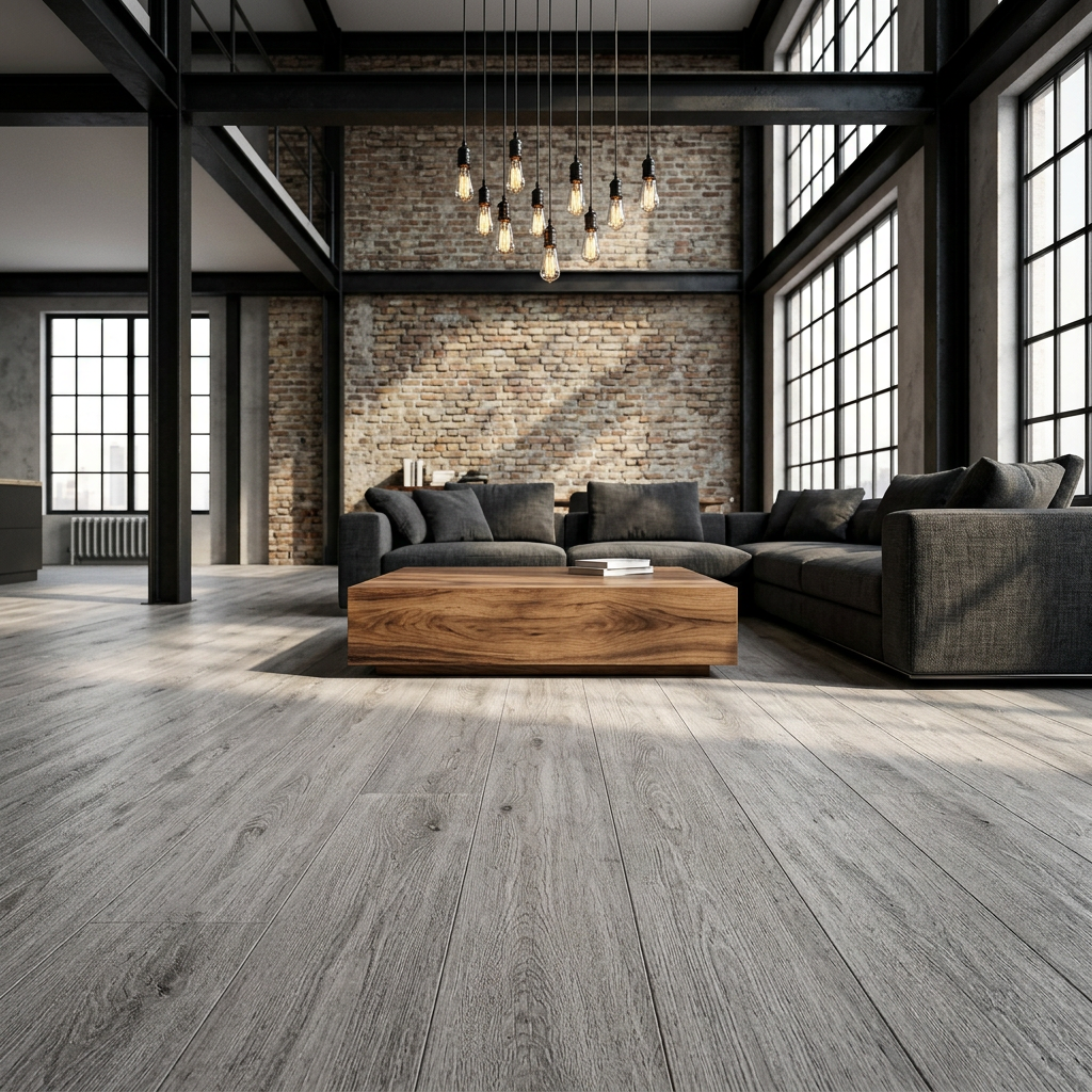 SPC Piso Concrete Grey (18.4  X 122 X 5 mm) (10pzas)(2.2448 M2)